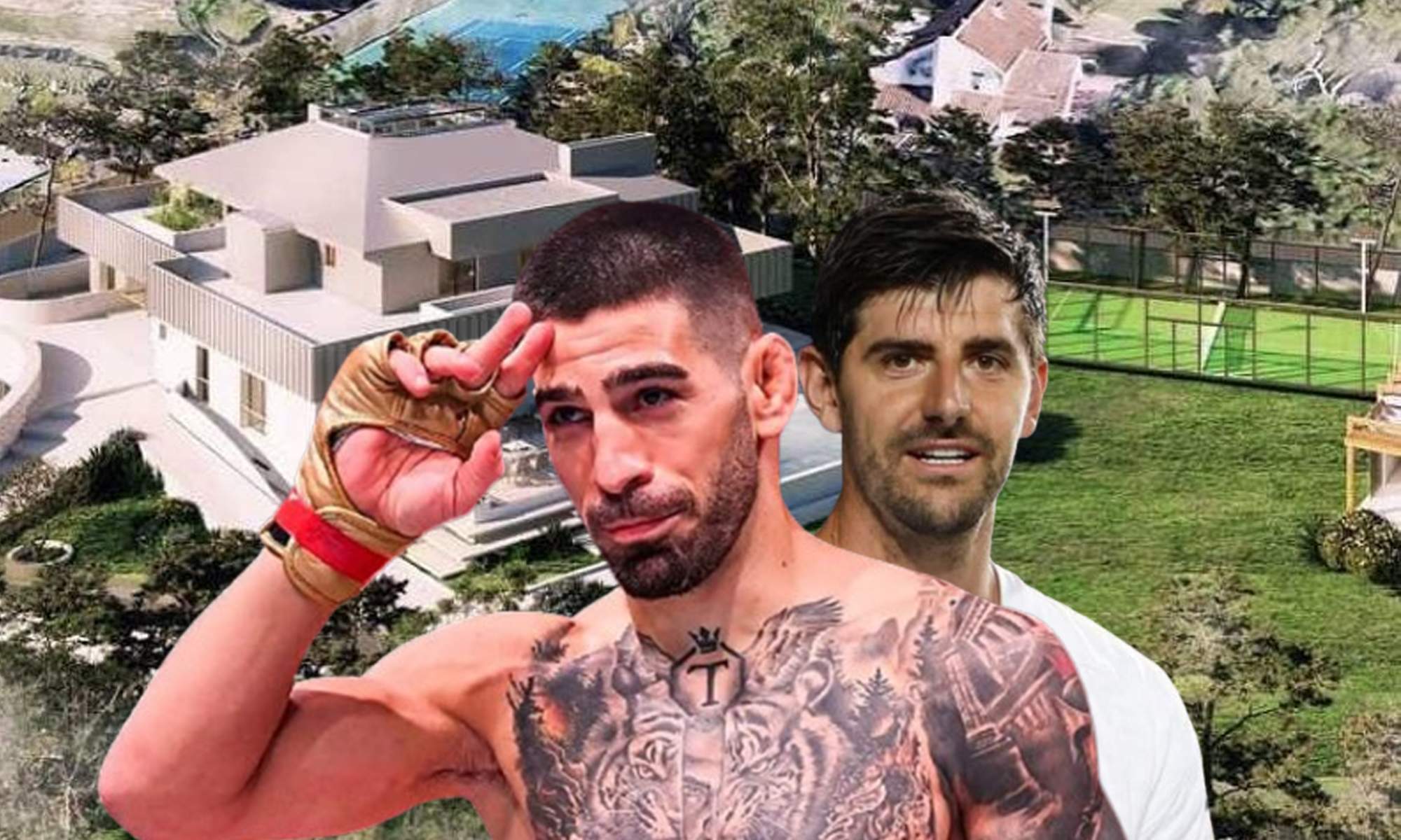 Ilia Topuria y su casa, y una foto de Thibaut Courtois.