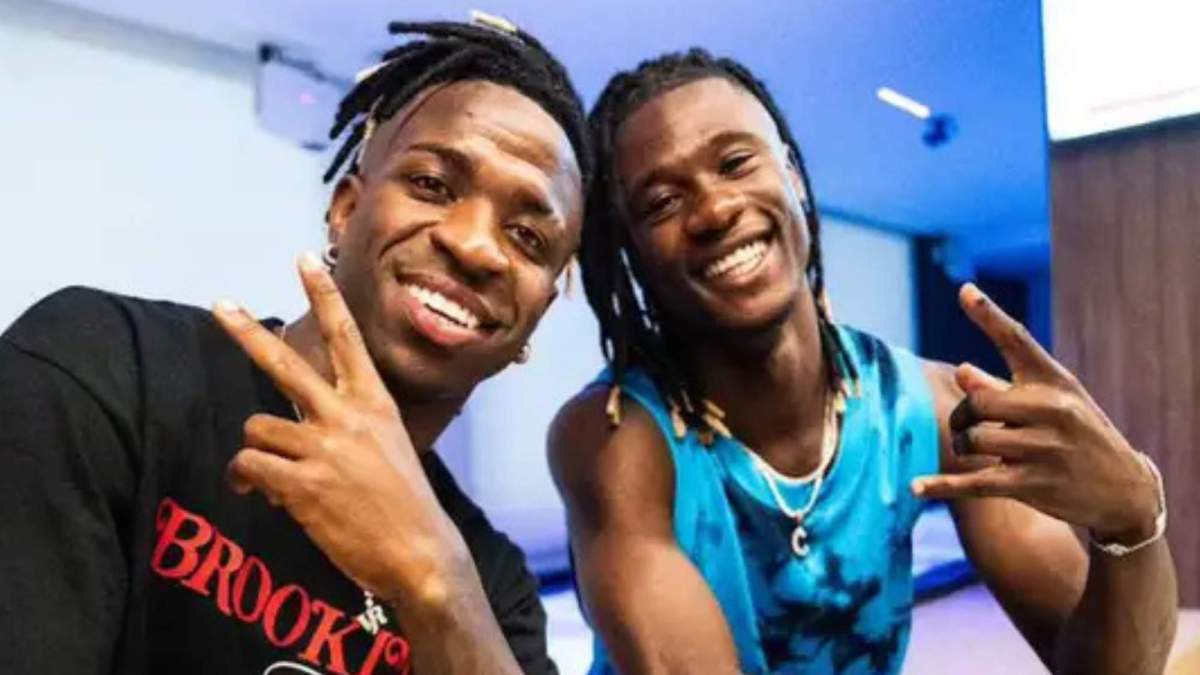 Camavinga junto a Vinicius en la casa del brasileño Camavinga junto a Vinicius en la casa del brasileño