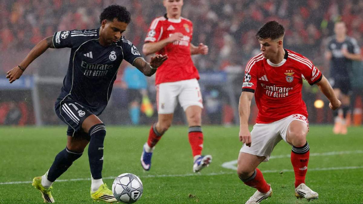 Rodrygo Goes durante el partido contra el Benfica