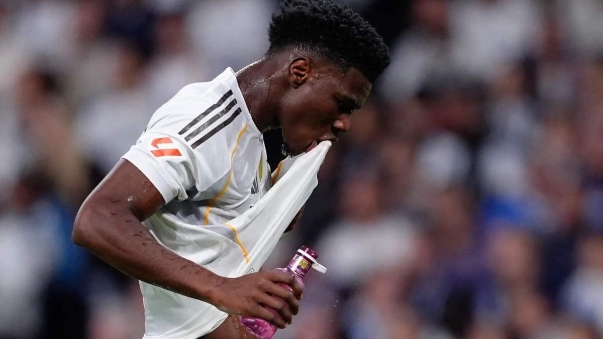 Tchouaméni durante un partido de la presente campaña Tchouaméni durante un partido de la presente campaña