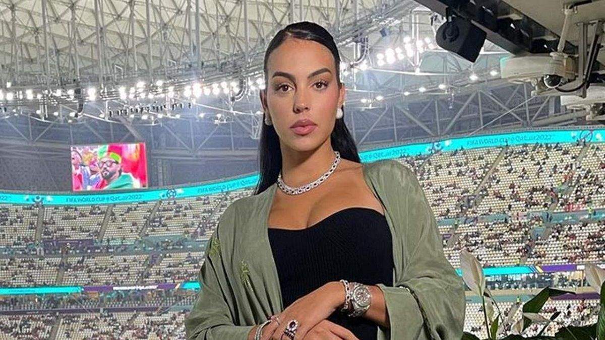 Georgina Rodríguez en un estadio de fútbol