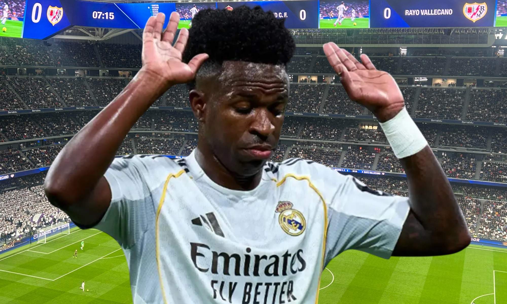 Vinicius, una vez más, señalado por el público del Bernabéu Vinicius, una vez más, señalado por el público del Bernabéu