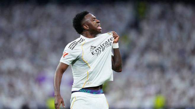 Vinicius celebrando el 1-0 ante el Rayo Vallecano