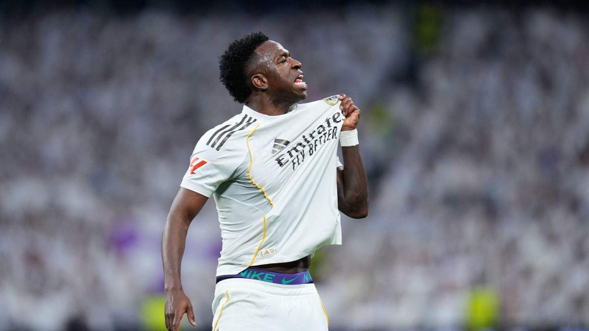 Vinicius celebrando el 1-0