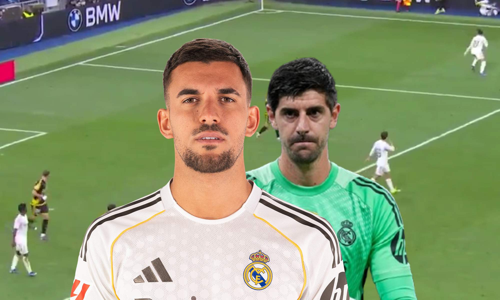 Dani Ceballos y una captura del Real Madrid - Rayo Vallecano. 