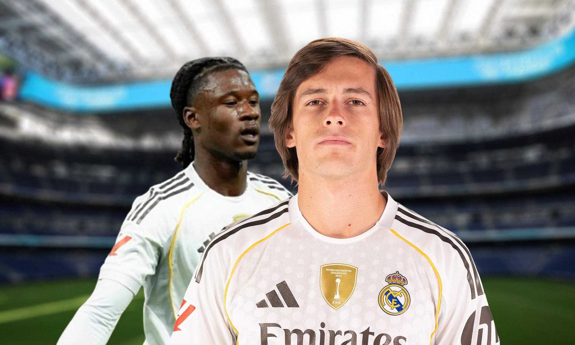 Eduardo Camavinga, Álvaro Carreras y el Santiago Bernabeú.