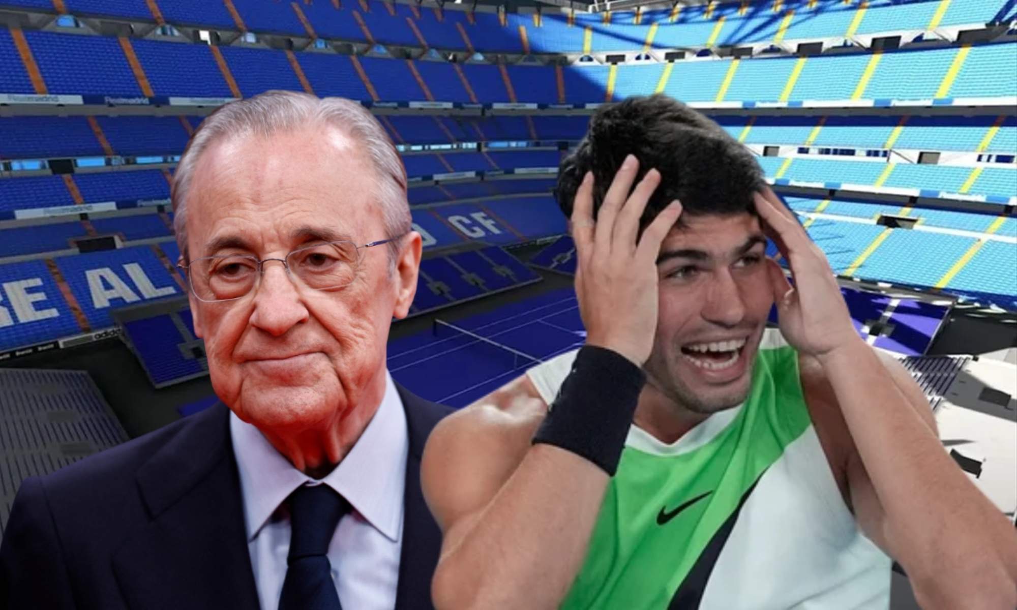 Florentino Pérez tiene en mente que Carlos Alcaraz juegue un partido de tenis en el Santiago Bernabéu.