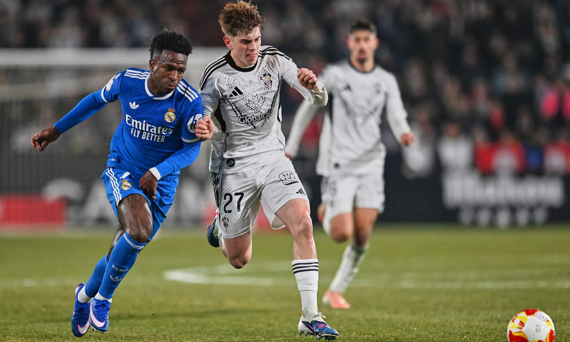 Vinicius Junior y Dani Bernabéu en un lance del partido del pasado 14 de enero entre el Albacete y el Real Madrid. Vinicius Junior y Dani Bernabéu en un lance del partido del pasado 14 de enero entre el Albacete y el Real Madrid.