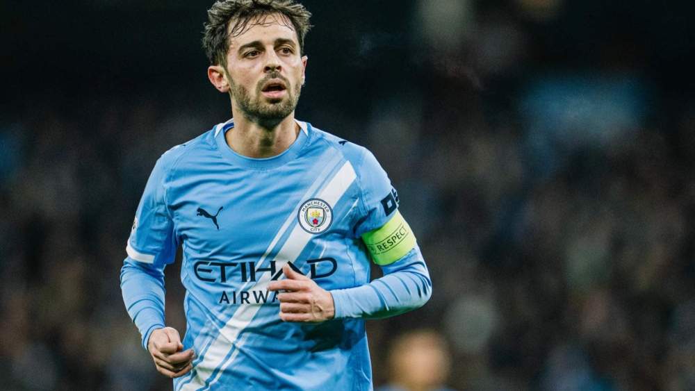 Bernardo Silva, en un partido con el Manchester City durante esta temporada.