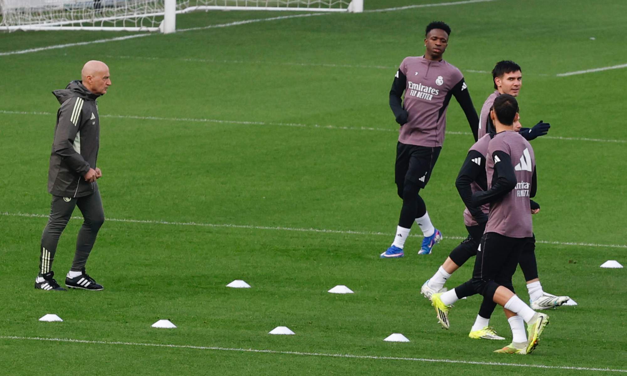 Antonio Pintus, en un entrenamiento reciente con el Real Madrid en Valdebebas.