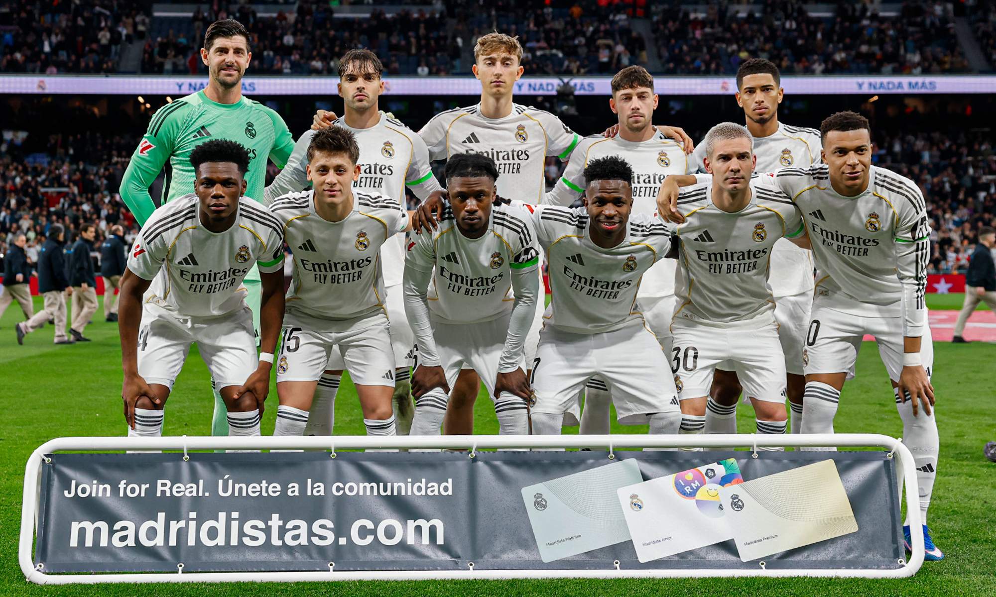 El once del Real Madrid en el partido contra el Rayo Vallecano.