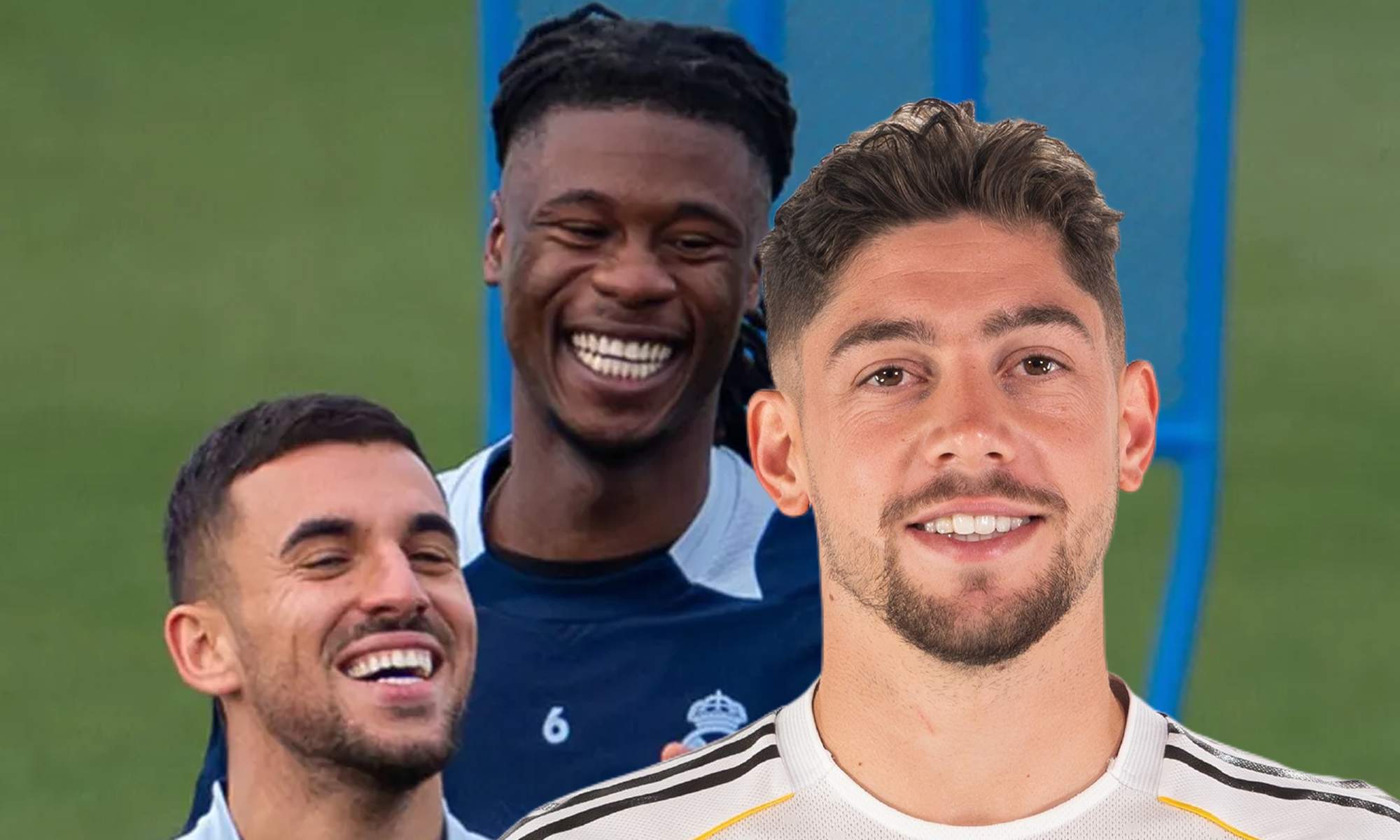 Fede Valverde, Eduardo Camavinga y Dani Ceballos.