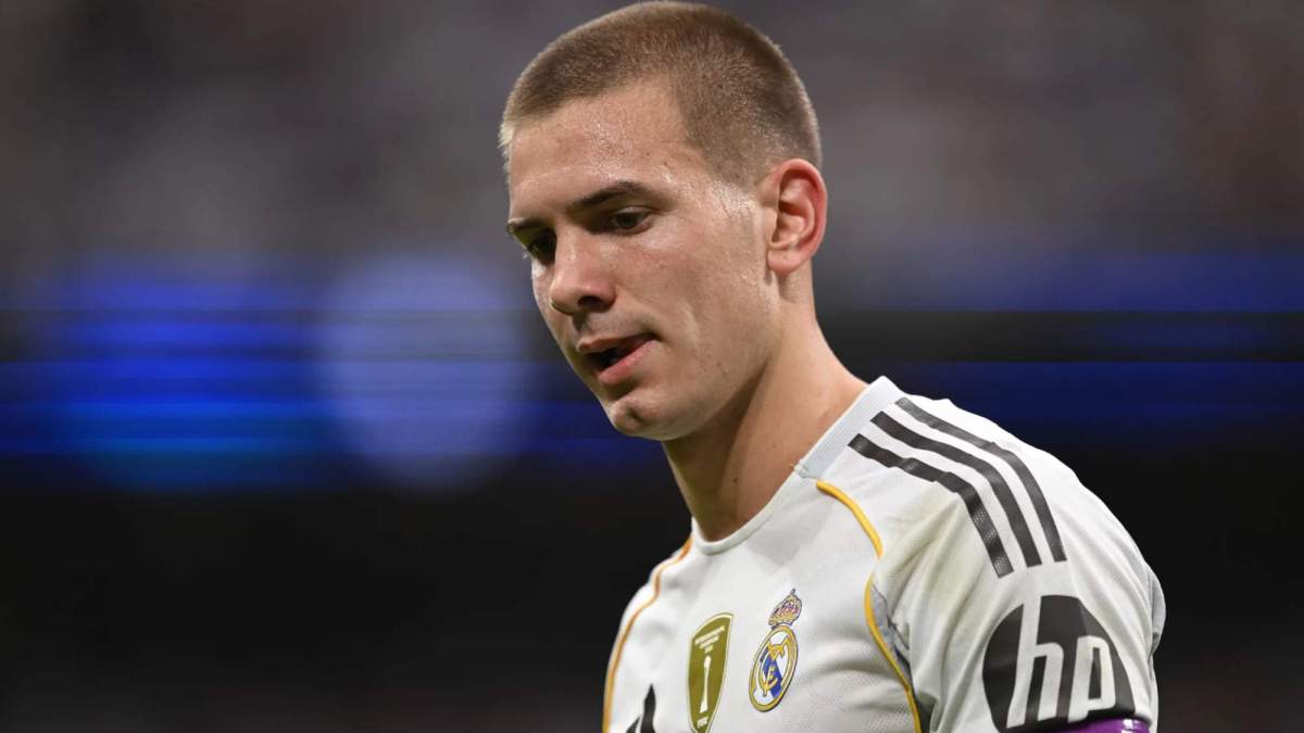 Franco Mastantuono, en un partido con el Real Madrid durante esta temporada.