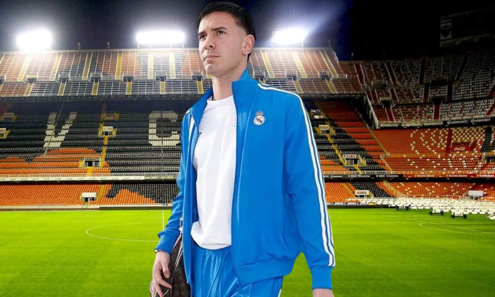 Mastantuono, sobre el estadio de Mestalla: "Es la primera vez que lo veo, no lo esperaba tan grande"