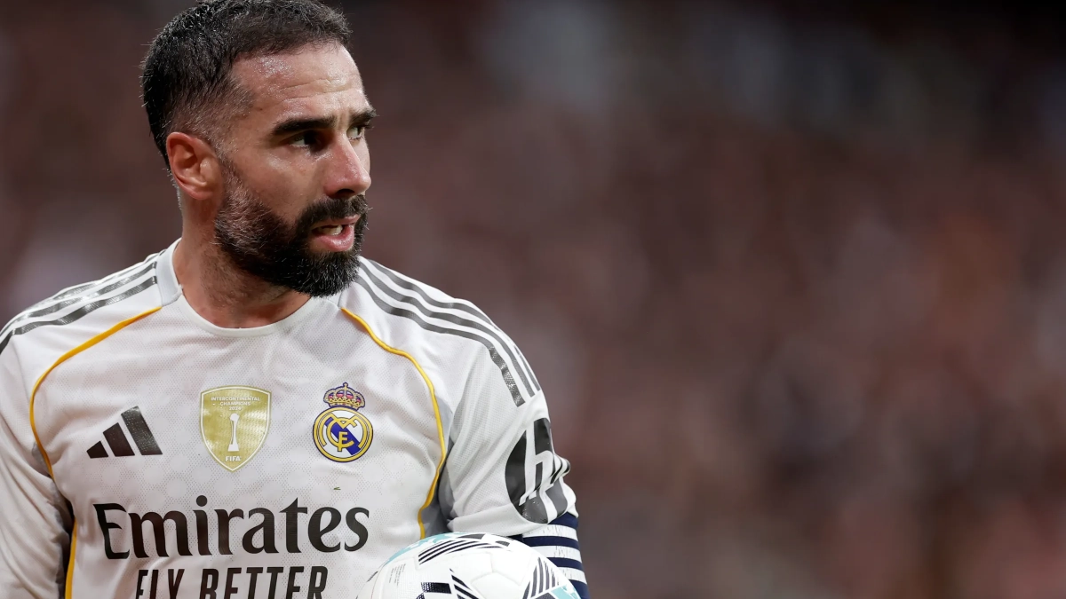 Carvajal durante un partido del Real Madrid