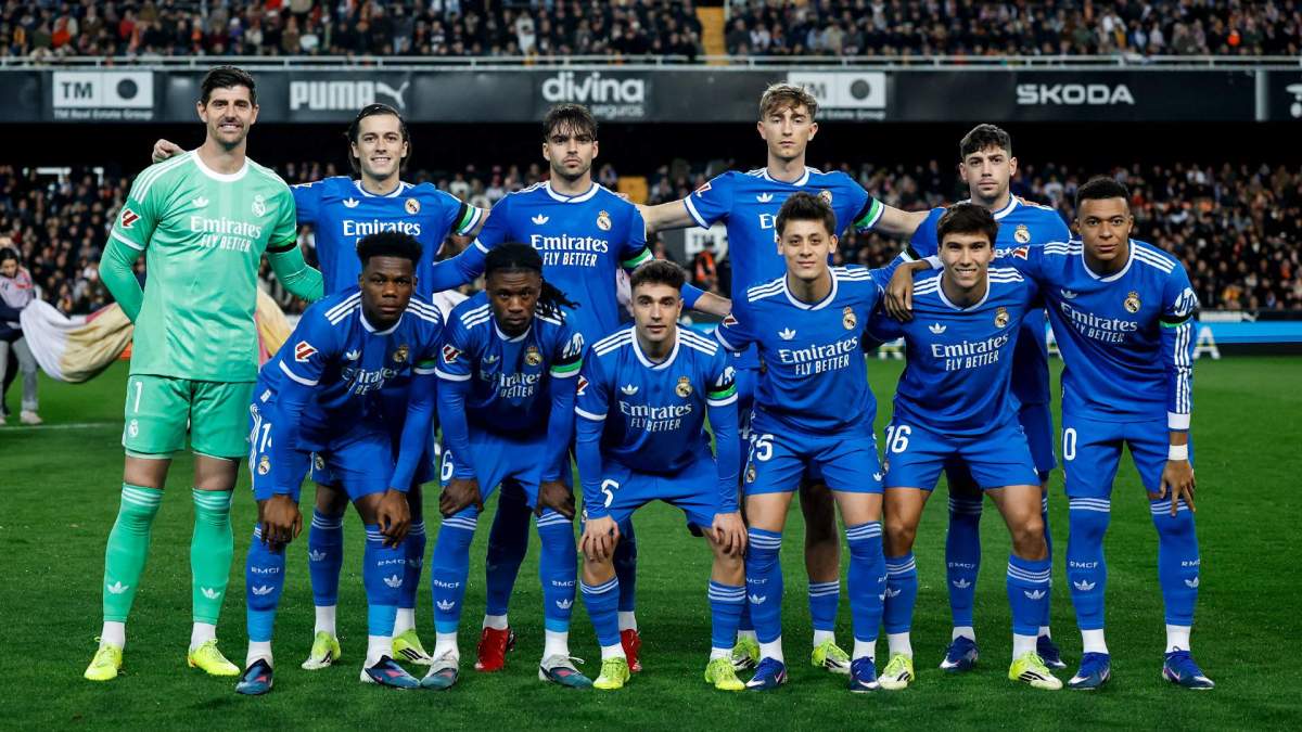 El once del Real Madrid contra el Valencia.