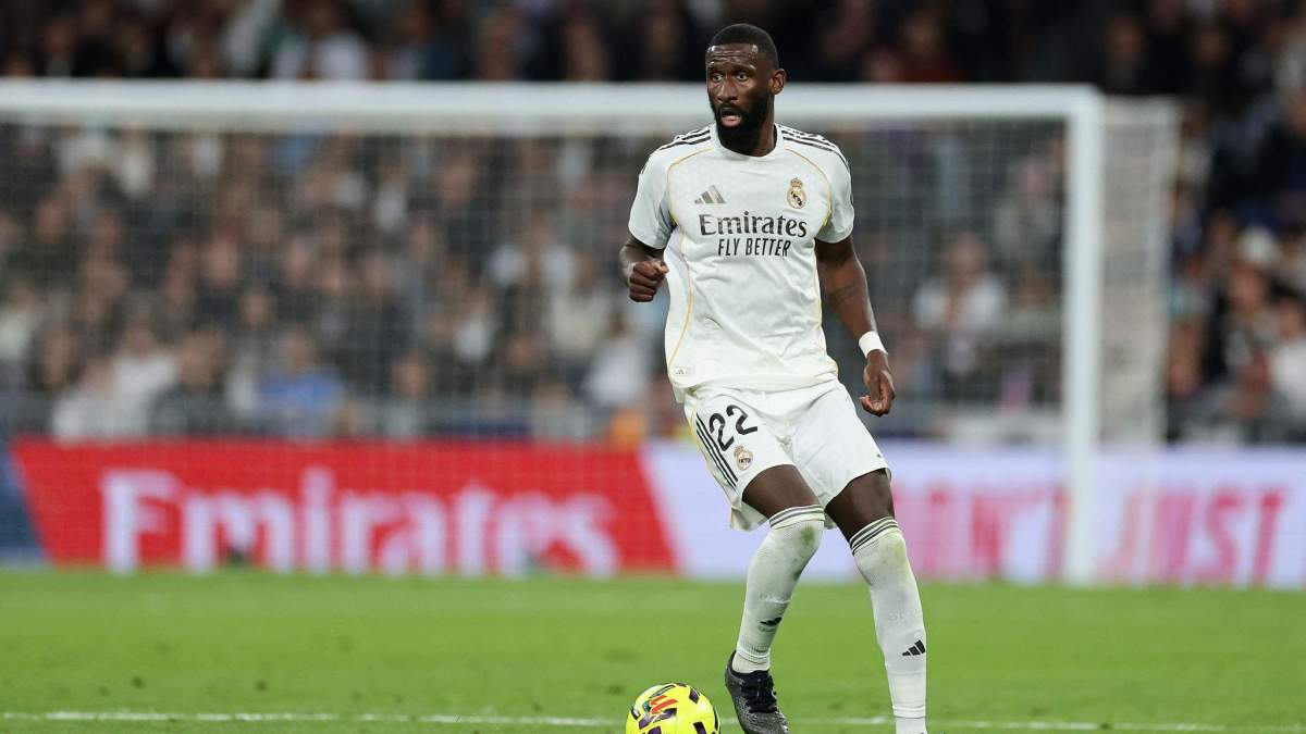 Antonio Rüdiger jugando un partido con el Real Madrid. Antonio Rüdiger jugando un partido con el Real Madrid.