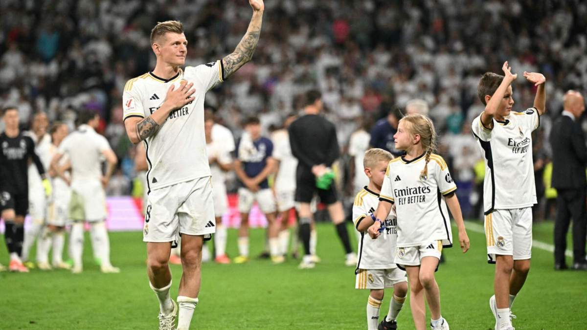 Toni Kroos, en su despedida del Santiago Bernabéu en mayo de 2024.