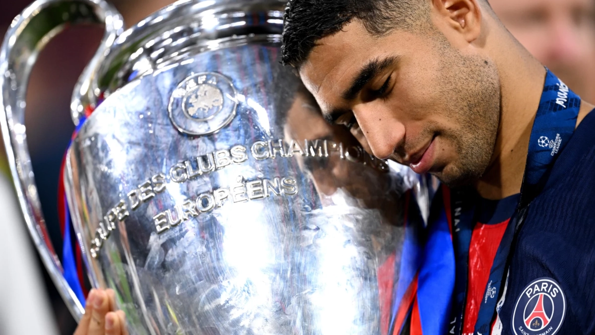 Achraf tras la consecución de la Champions