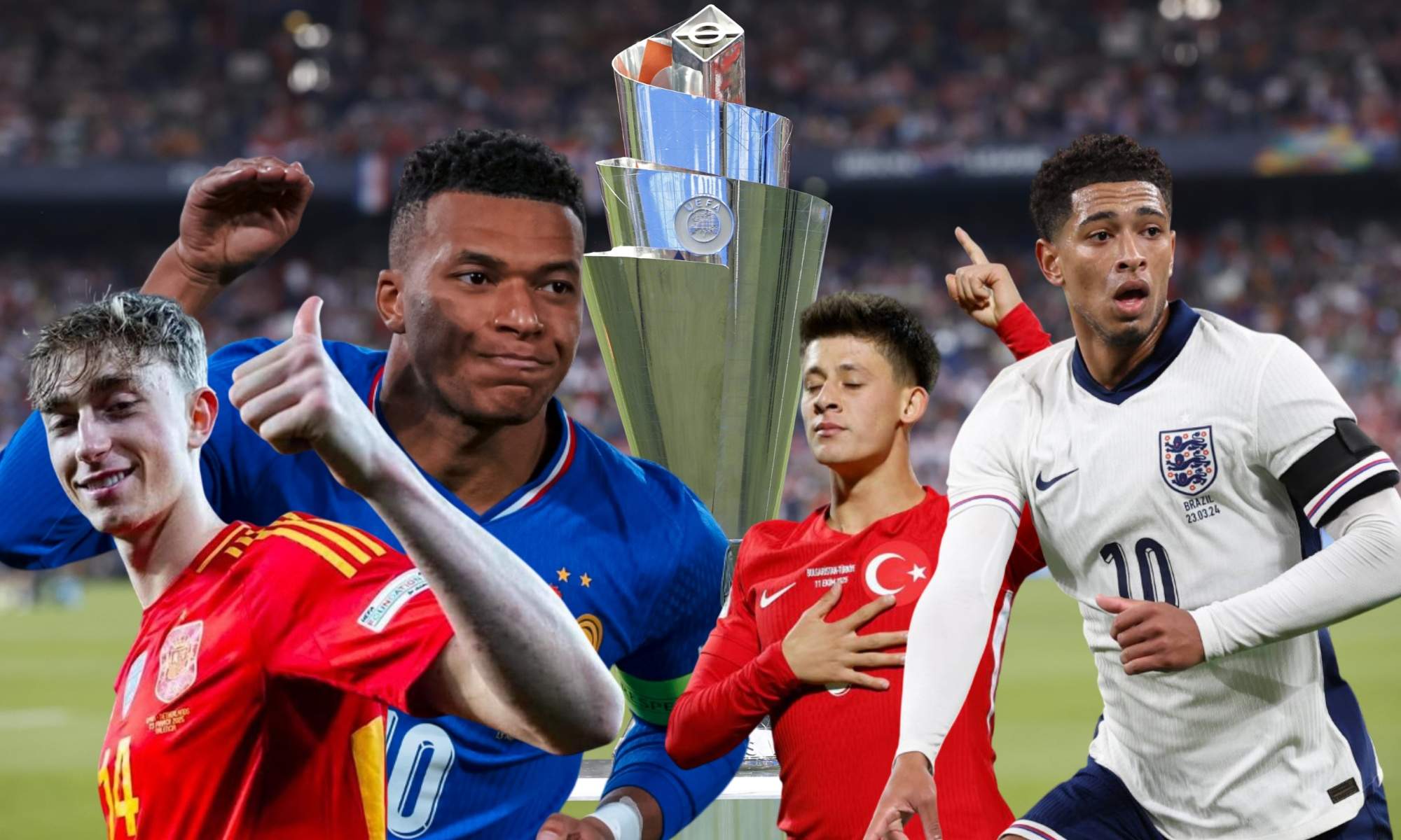 Es oficial: Mbappé contra Güler y Courtois en la Nations League, España se va a medir a Bellingham y su Inglaterra