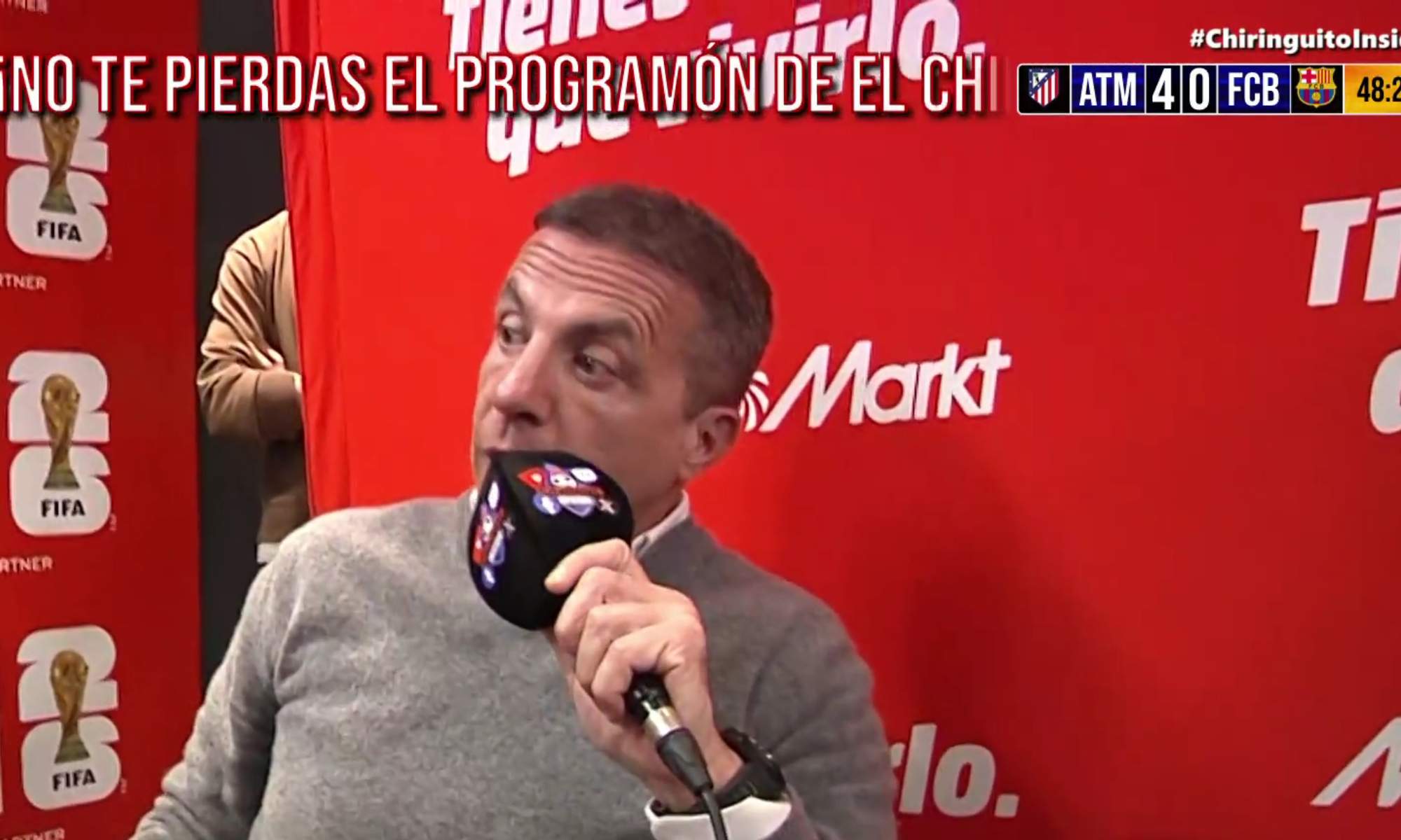 Cristóbal Soria se acuerda de Casadó tras el 4-0 del Atlético de Madrid