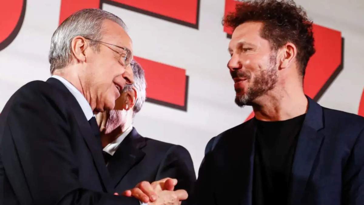 Florentino Pérez hablando con Simeone (1) Florentino Pérez hablando con Simeone (1)