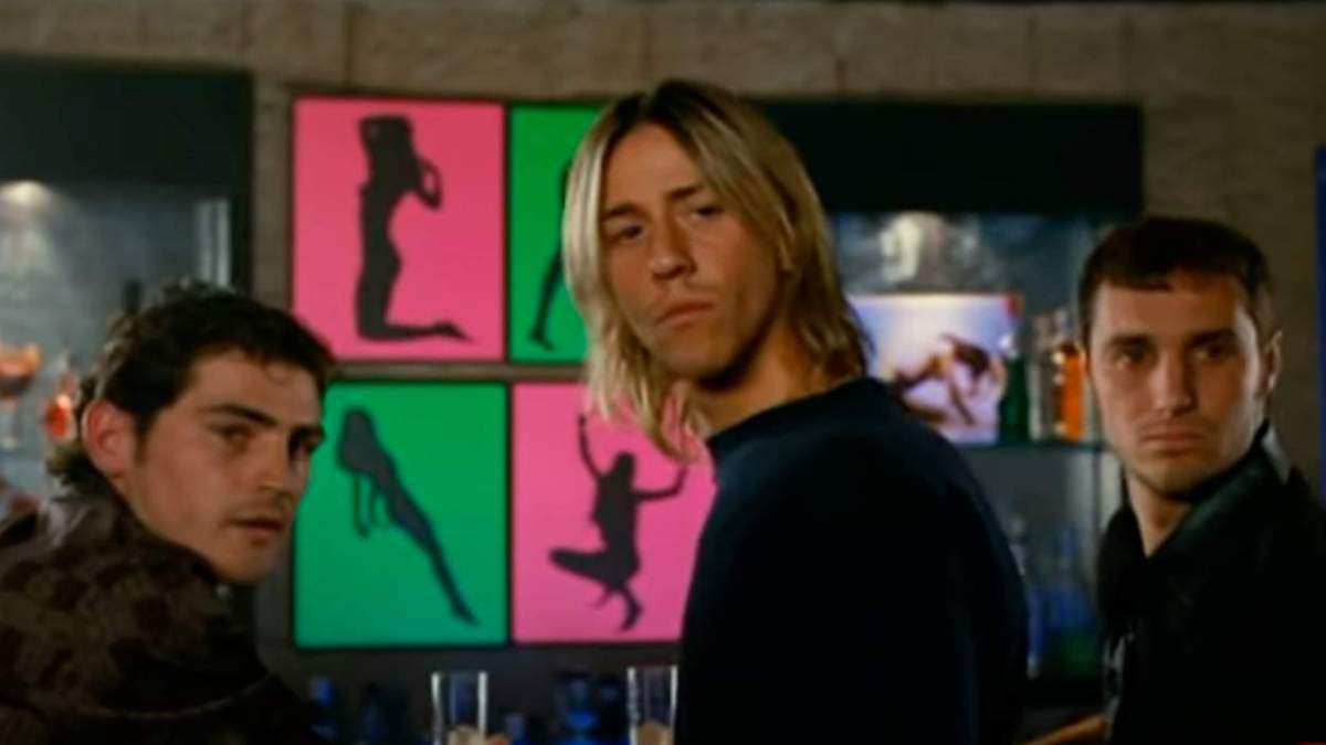 Guti en Torrente junto a Iker Casillas e Iván Helguera