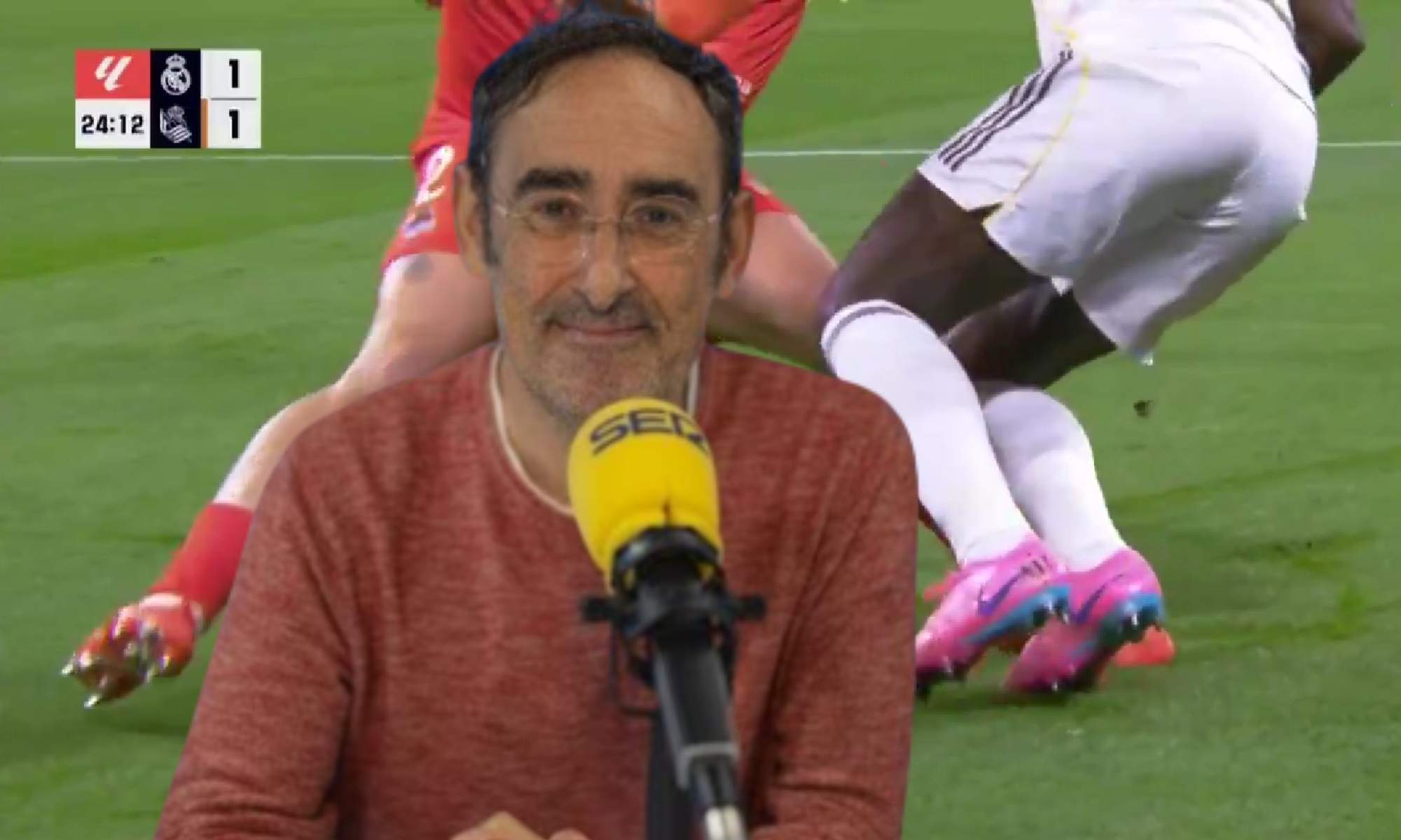 Iturralde cree que no hay penalti sobre Vinicius: pone el foco en el contacto