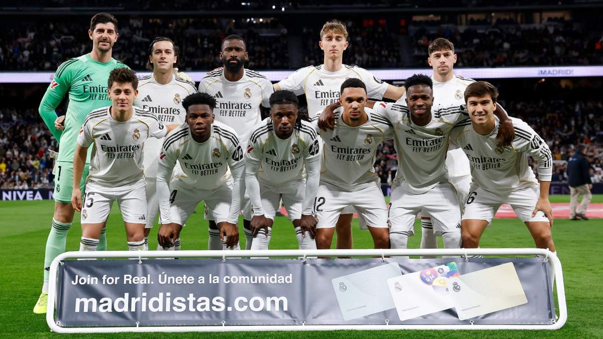 El once del Real Madrid contra la Real Sociedad. 
