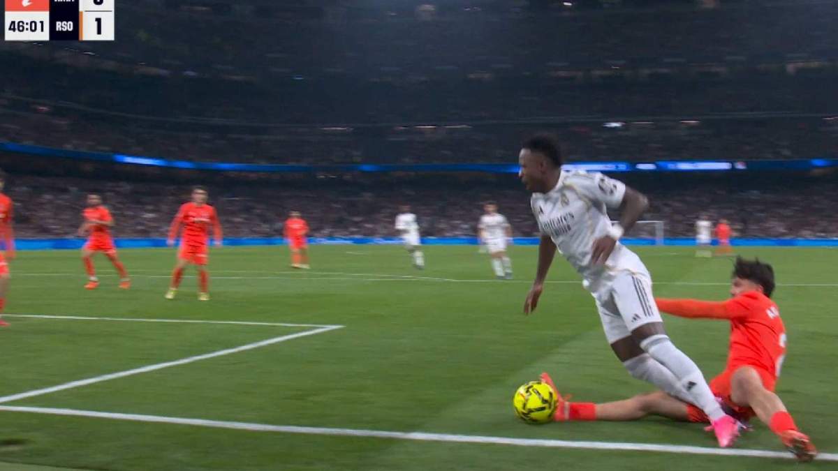 El segundo penalti de Vinícius Júnior en el Real Madrid - Real Sociedad. 