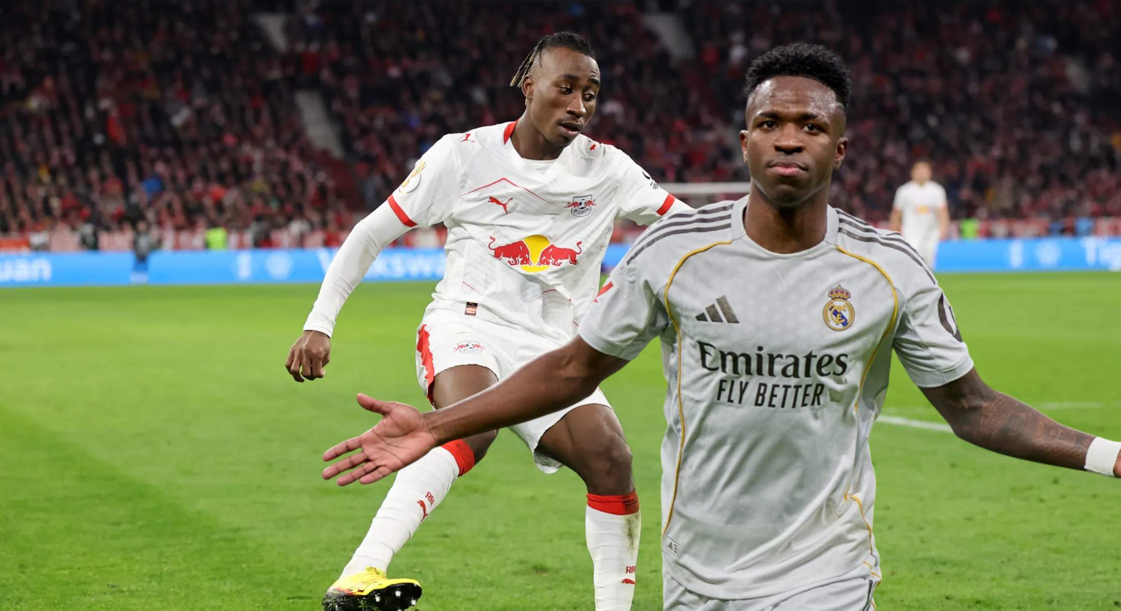 Yan Diomande confiesa sus conversaciones con Vinicius sobre el Real Madrid