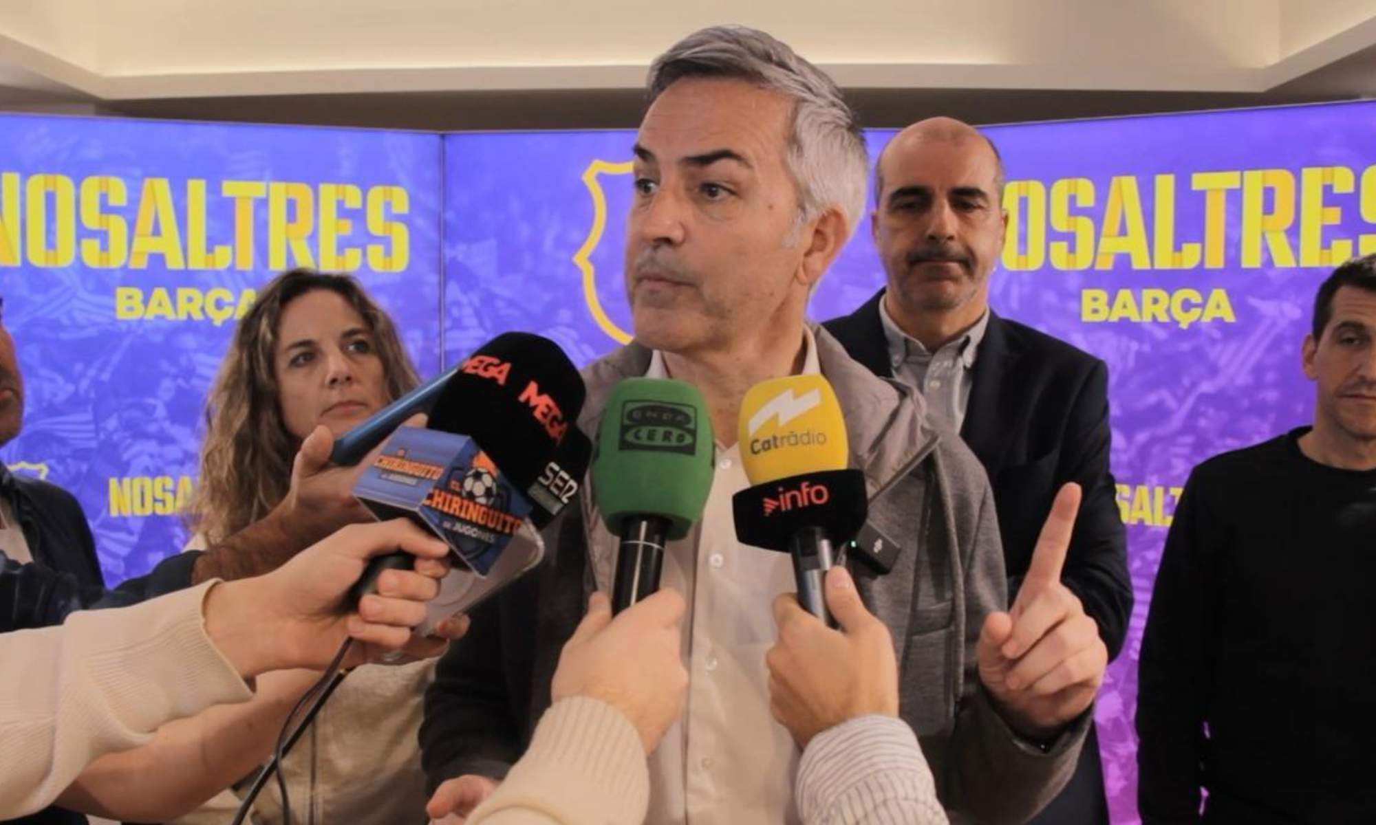 Víctor Font, precandidato del Barcelona a las elecciones del 15 de marzo, ha amenazado con denunciar a Realmadrid TV y al Comité Técnico de Árbitros (CTA). Víctor Font, precandidato del Barcelona a las elecciones del 15 de marzo, ha amenazado con denunciar a Realmadrid TV y al Comité Técnico de Árbitros (CTA).