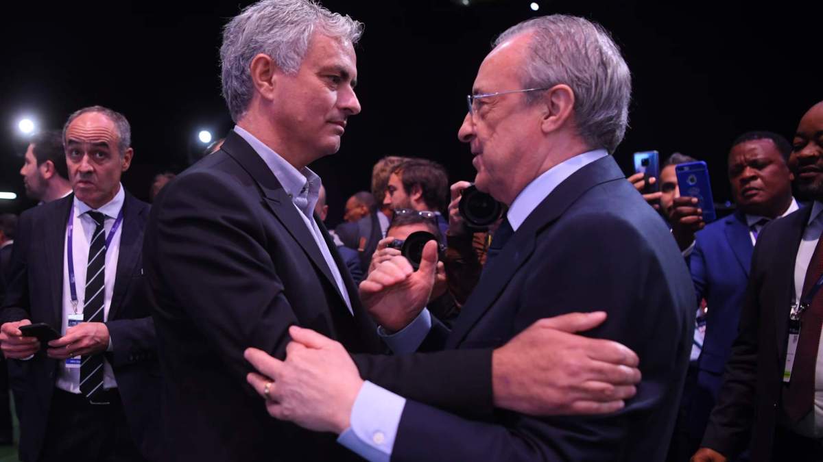 Florentino y Mourinho en un evento público