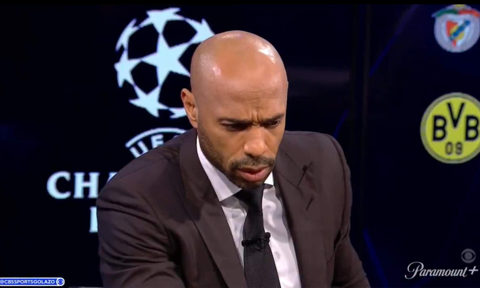 Thierry Henry en la tertulia de Champions League. 