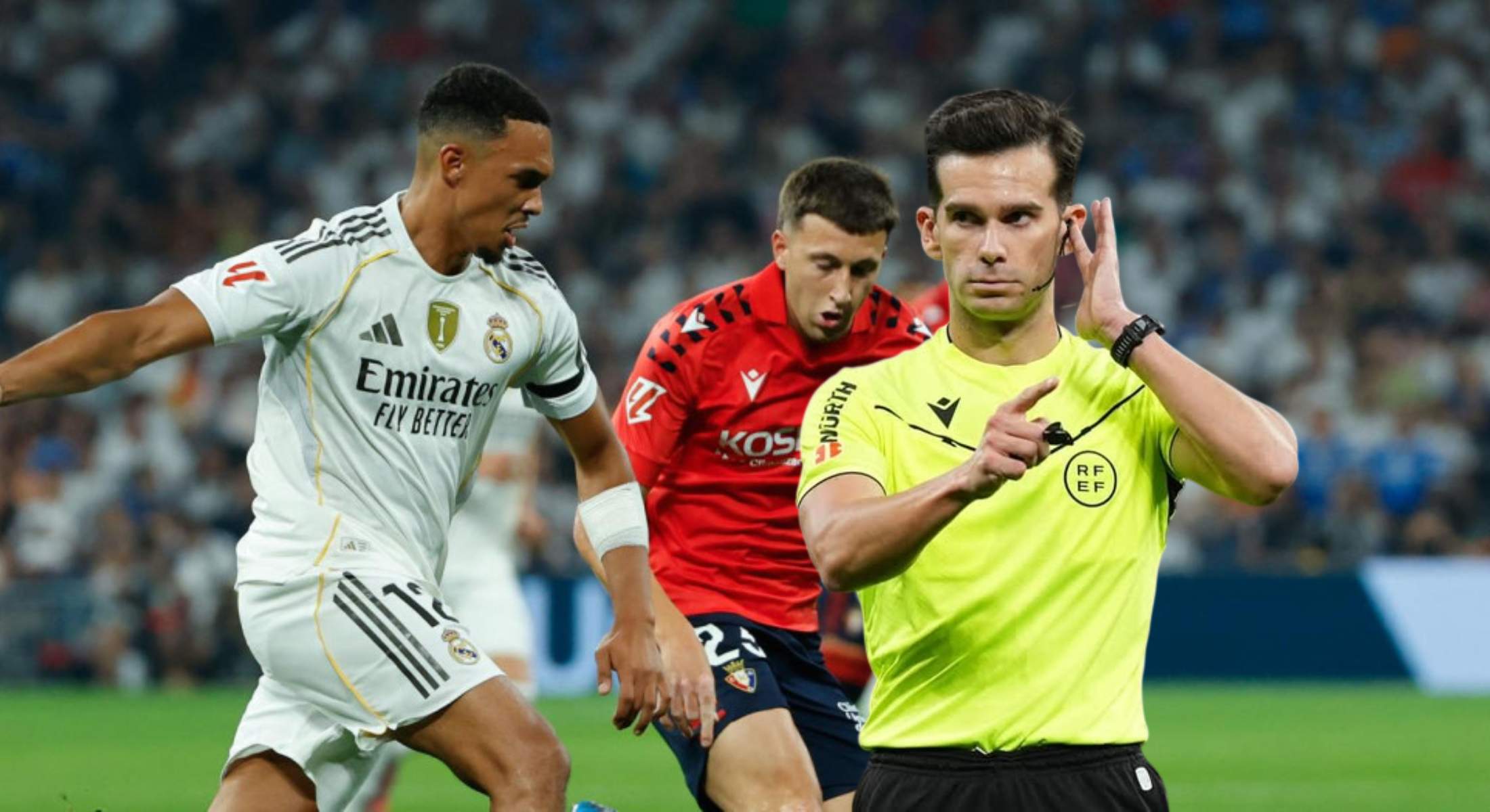 Quintero González arbitrará el Osasuna - Real Madrid