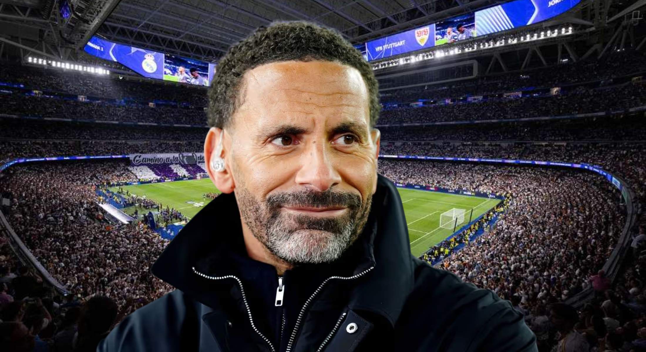 Rio Ferdinand alucinado con el Bernabéu
