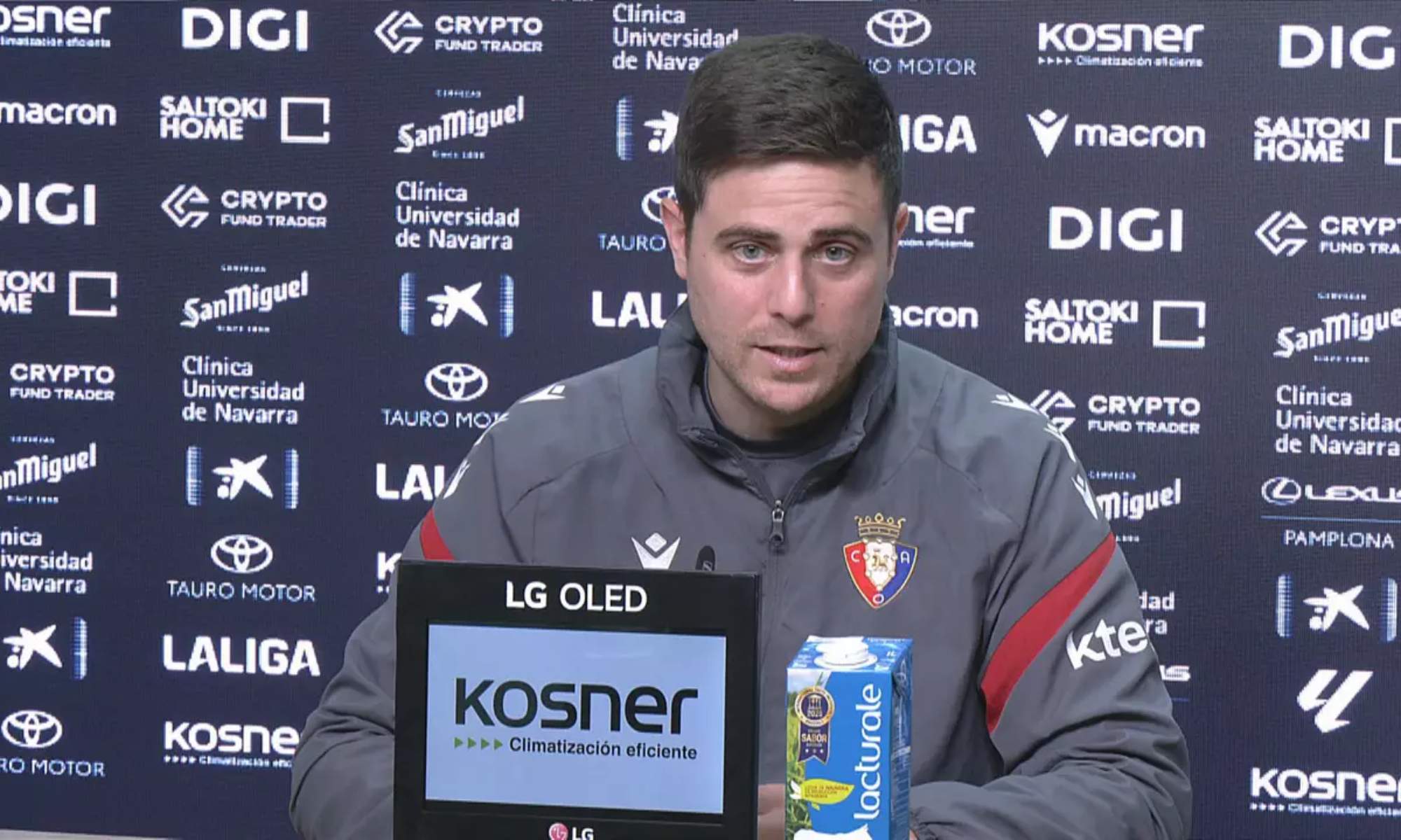 Alessio Lisci, durante la rueda de prensa de esta mañana en la previa del partido de Liga contra el Real Madrid.