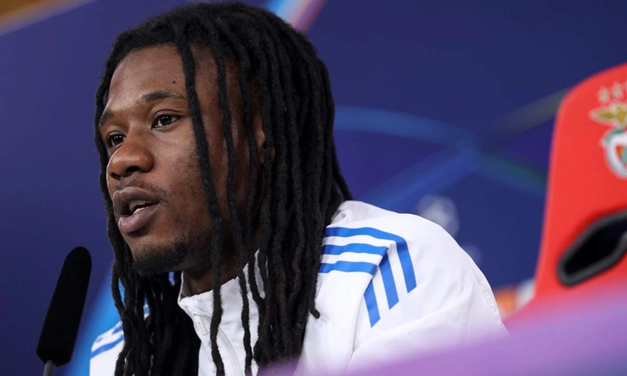 Eduardo Camavinga, en la rueda de prensa que ofreció este lunes antes del partido en Champions contra el Benfica.