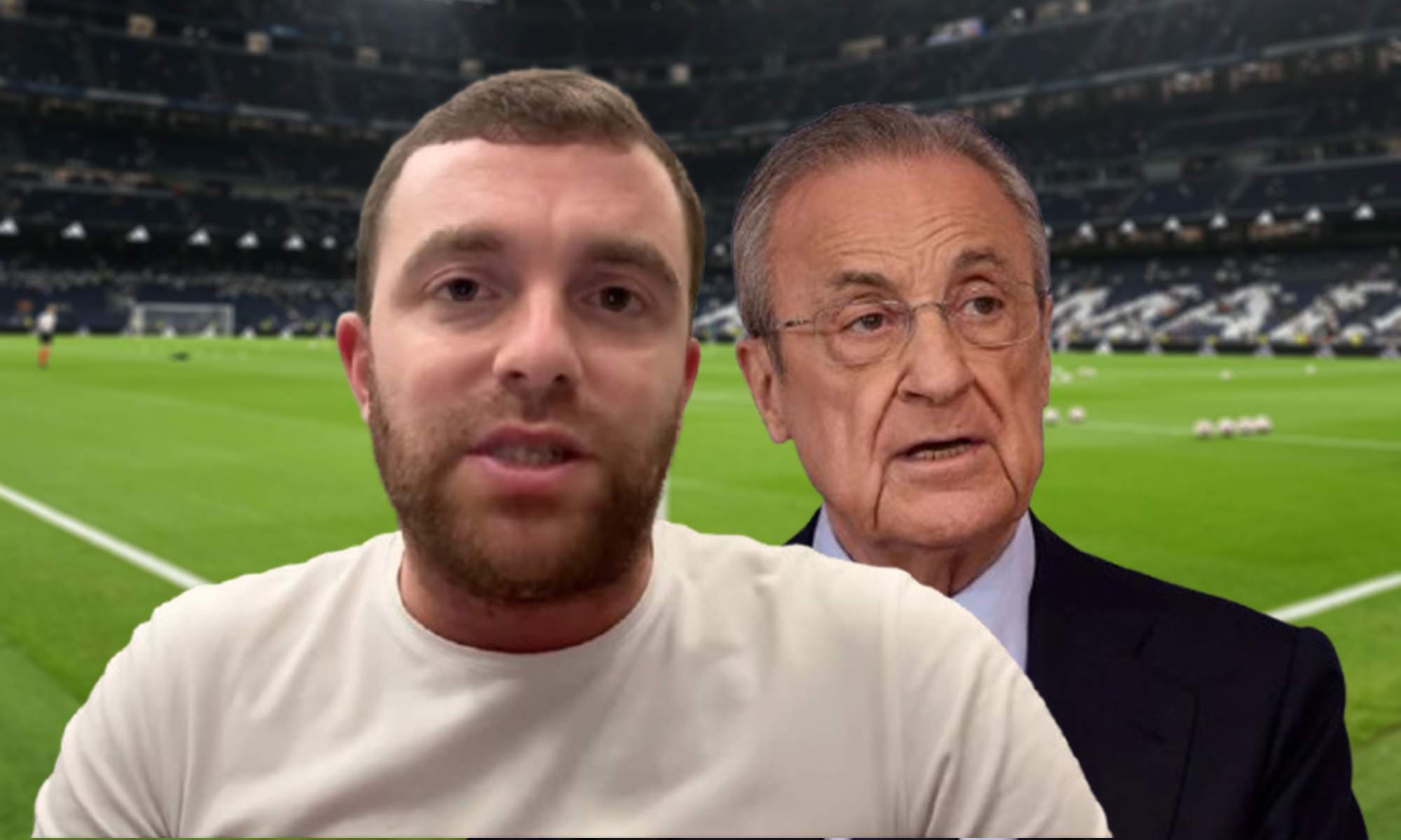 Fabrizio Romano, Florentino Pérez y el Santiago Bernabéu.