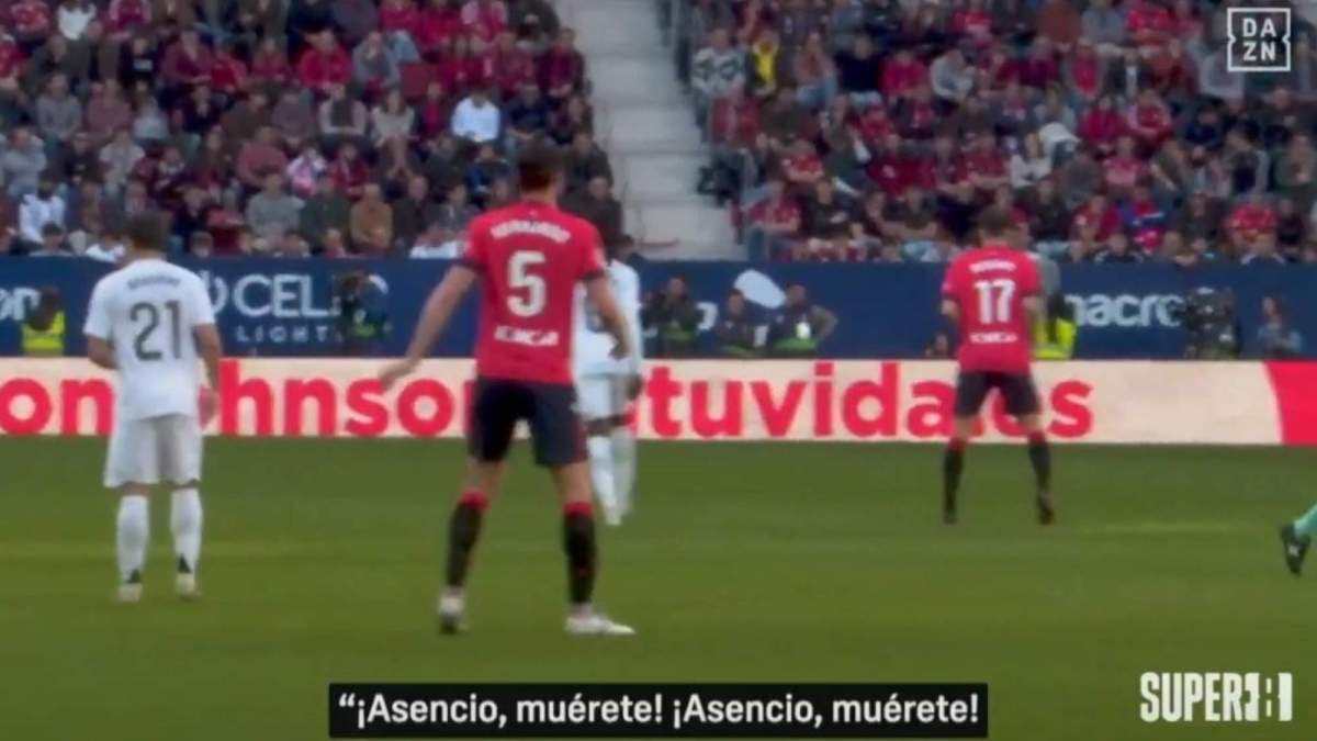 Cánticos contra Asencio en Pamplona
