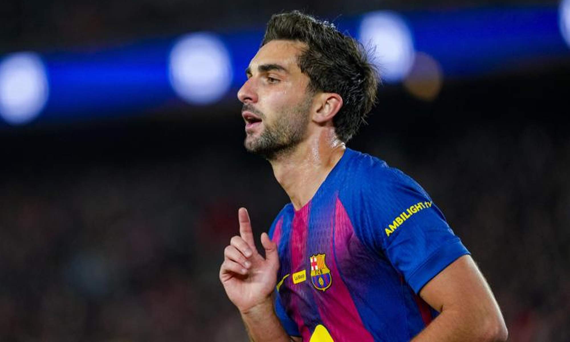 Ferran Torres jugando un partido con el Barcelona. Ferran Torres jugando un partido con el Barcelona.