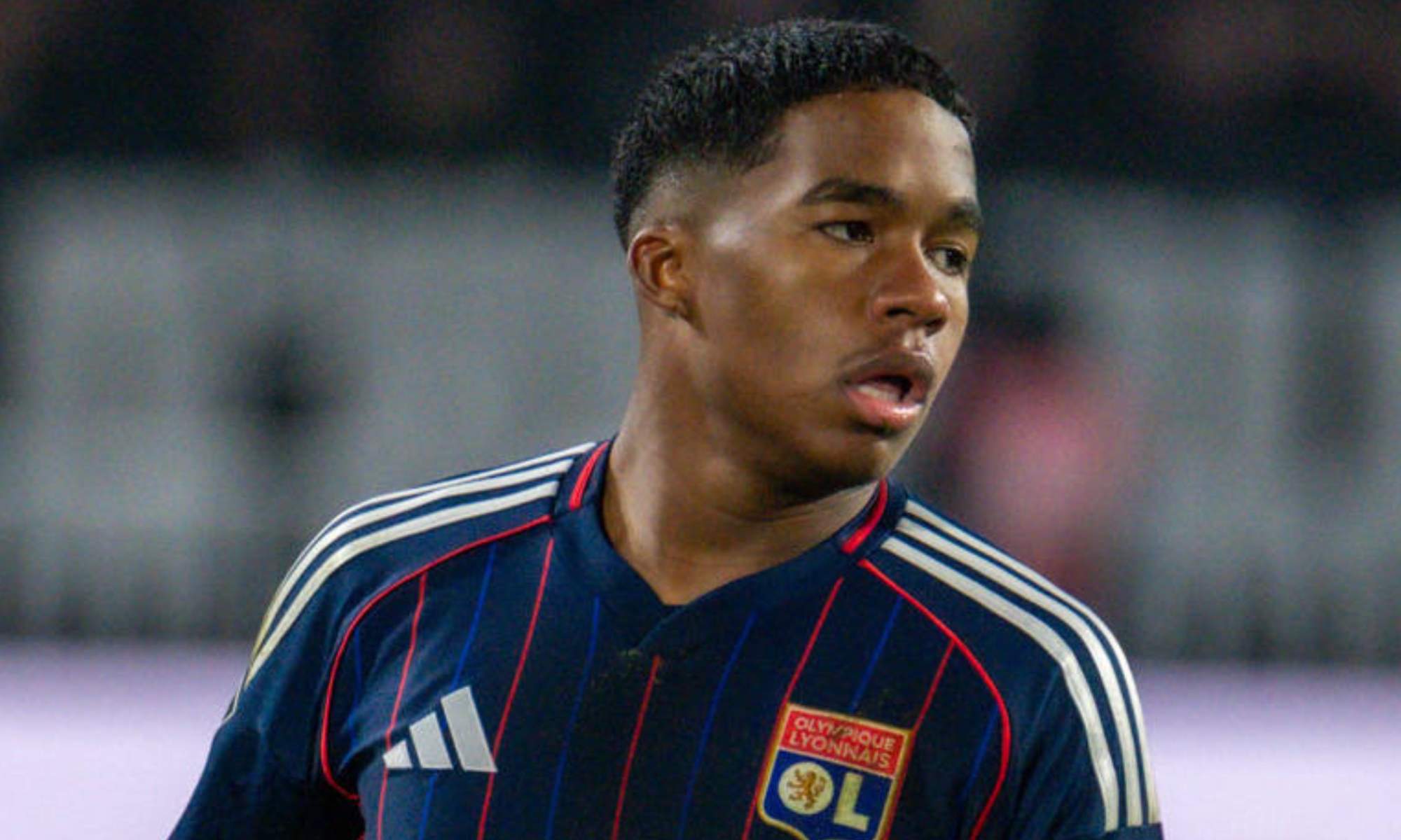 Endrick Felipe, en un partido reciente con el Olympique de Lyon durante esta temporada.