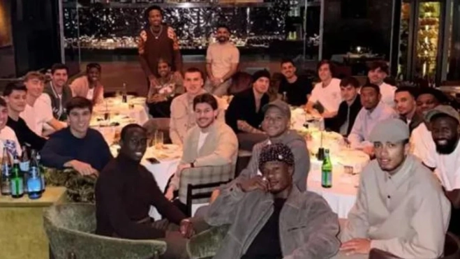 Cena de conjura de los jugadores del Real Madrid.