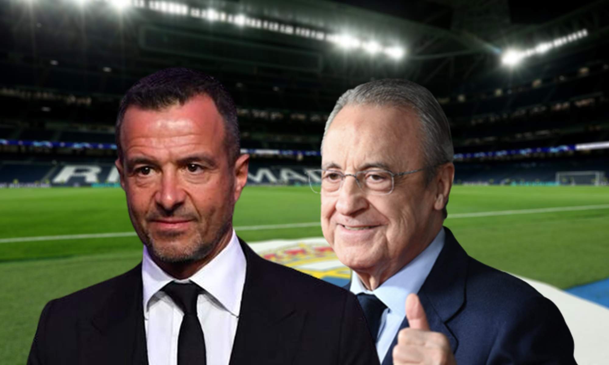 Jorge Mendes, Florentino Pérez y el Santiago Bernabéu.