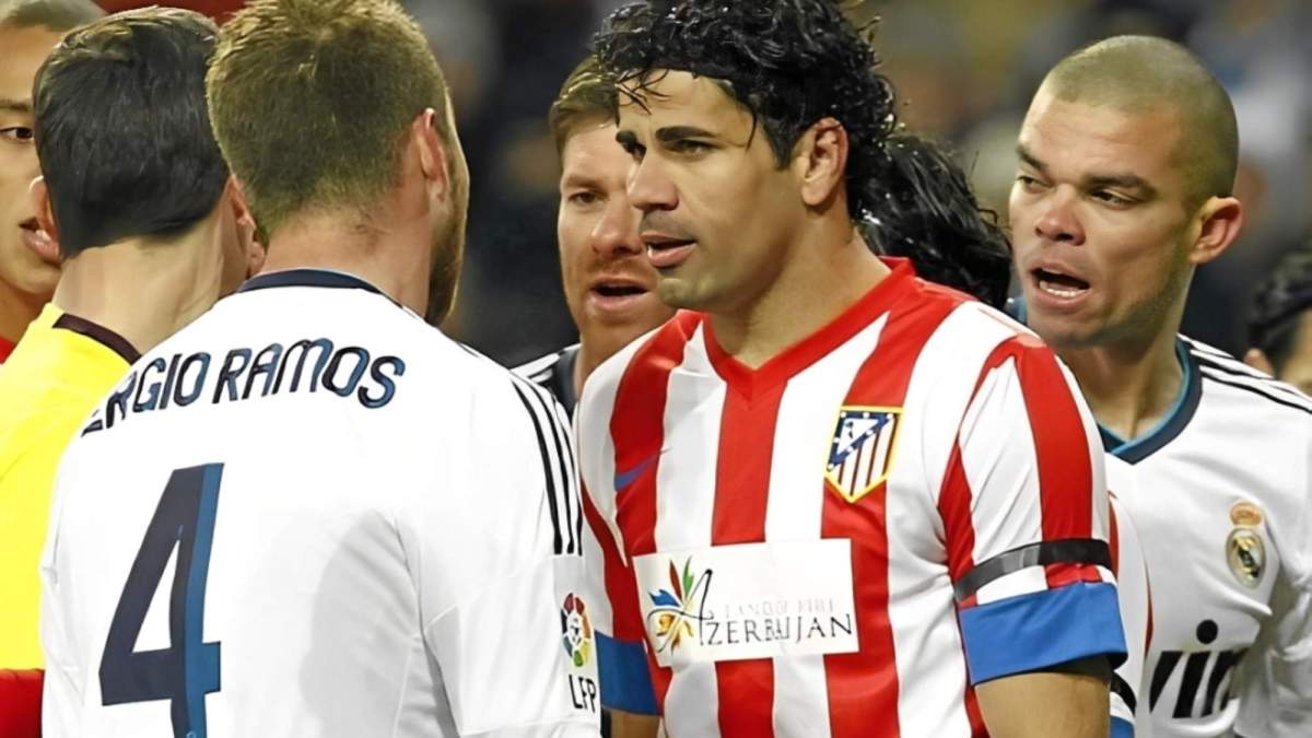 Sergio Ramos, Pepe y Diego Costa durante un derbi Sergio Ramos, Pepe y Diego Costa durante un derbi