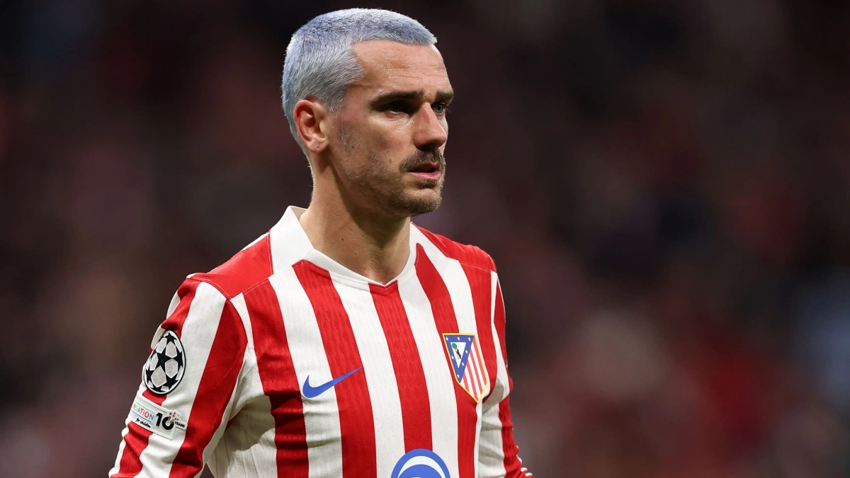 Antoine Griezmann jugando un partido con el Atlético de Madrid.