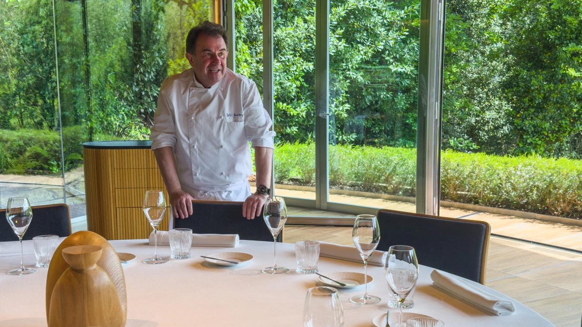 Martín Berasategui en su propio restaurante