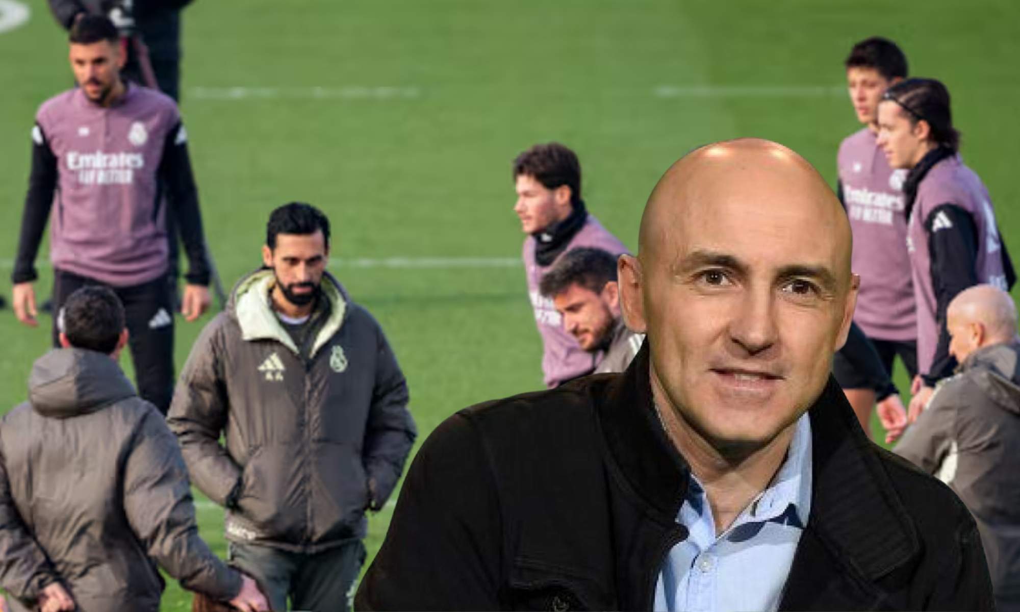 Maldini sobre Arbeloa en un entrenamiento