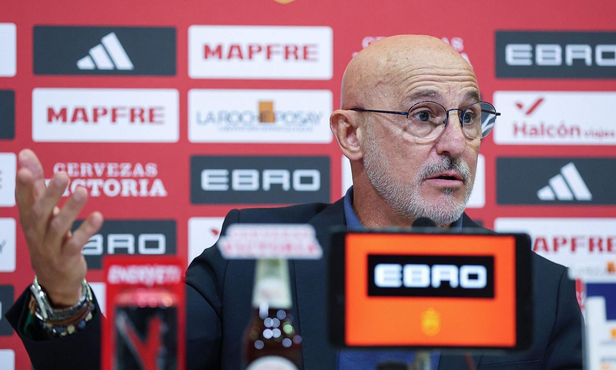 Luis de la Fuente, durante una rueda de prensa reciente con la Selección española. Luis de la Fuente, durante una rueda de prensa reciente con la Selección española.