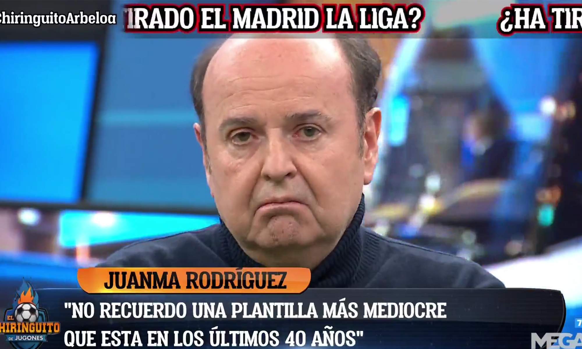 Juanma Rodríguez dando su opinión en El Chiringuito.